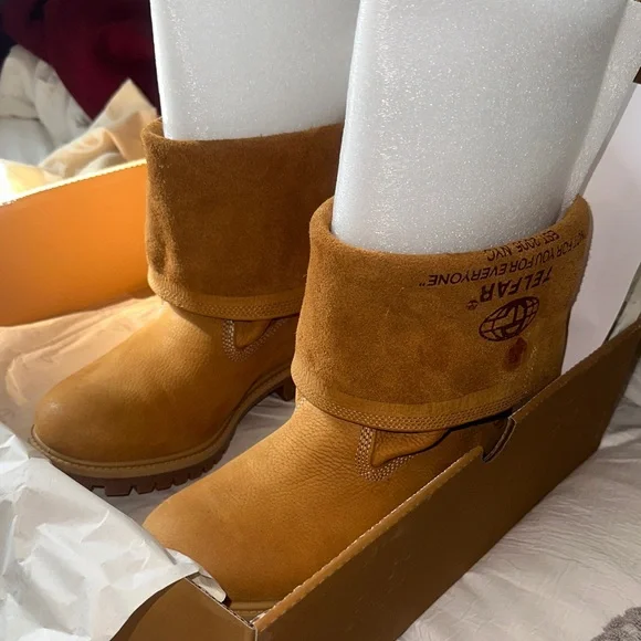 Telfar x Timberland Collab Medium Pull On Boot Wheat Nubuck SIZE 7.5/8 MENS NWT - Picture 9 of 15
